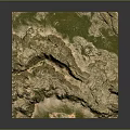 3D Terrain Model With Steep Cliffs Rocky Textures And Green Grasslands 3d model