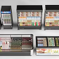 Refrigerated Beverage Display Fridges With Coca Cola Sprite And Summit Drinks 3d model