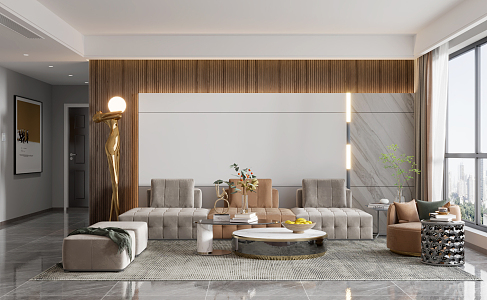 modern living room 3d model