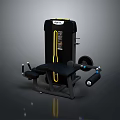 Home Fitness Equipment Black Multi functional Trainer With Yellow Cables Adjustable Seat And Weight Plates