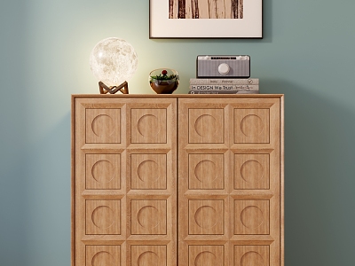 Nordic-style drawer end view cabinet model