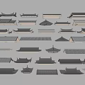 Traditional Chinese Roof Components With Various Classical Styles And Architectural Designs