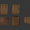 Wooden Storage Boxes For Household Use With Various Sizes And Designs 3d model