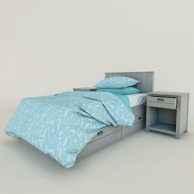 Single Bed 3d model