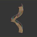 Modern Stairs Rotary Stairs Wooden Stairs Road Facilities 3d model