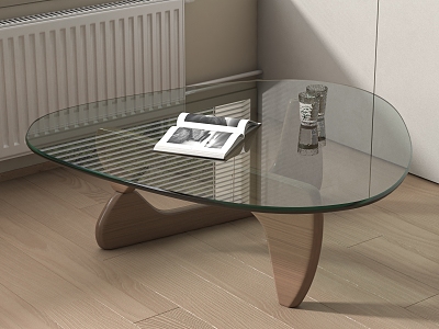 Modern Coffee Table Glass Coffee Table Simple Coffee Table 3d model