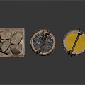 Rope Bound Wooden Barrels And Open Box With Yellow Liquid Inside