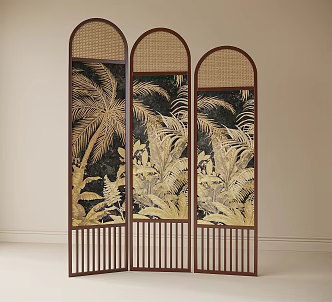 French Folding Screen 3d model