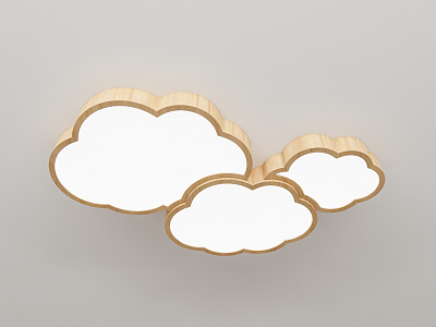 Quiet ceiling lamp cloud ceiling lamp cream log living room lamp 3d model