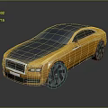 Yellow Luxury Car With Black Roof And Modern Sleek Design Elements