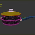 Non Stick Frying Pan With Transparent Lid Black Body White Speckles And Black Handle
