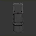 Gray Modern Pickup Truck With Silver Side Steps And Black Wheels Design