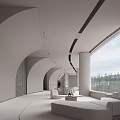 Modern Hotel Lobby Reception Center 3d model
