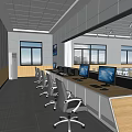 Recording and broadcasting classroom school classroom 3d model