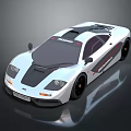 White Modern Sports Car Featuring Sleek Aerodynamic Design And Black Accents