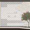 Modern glass brick 3d model