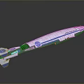 Sky Whale Airship Modern Design With White Blue Color Streamlined Body And Tail Structure