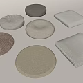 Round And Square Decorative Seat Cushions In Neutral Tones And Textures