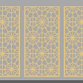 Three Laser Cut Decorative Carved Panels With Intricate Geometric Patterns