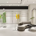 SHUIMIAO Modern Clothing Store With Window Display Mannequins Green Dress Plant Decor And Bright Interior