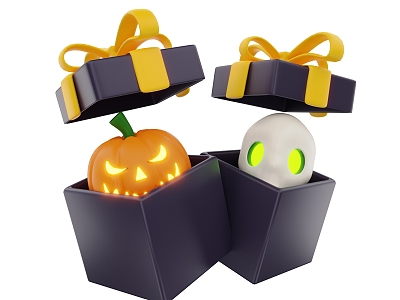 Halloween Calendar Halloween Pumpkin Digital Halloween Scene 3d model