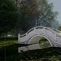 Chinese-style bridge ancient arch bridge 3d model