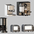 Coffee machine Bread machine Small appliances Kitchen appliances 3d model