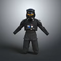 Black Protective Uniform With Helmet Goggles And Chest Equipment For Daily Use