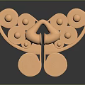 Shiny Copper Butterfly Shaped Household Item With Decorative Circular Dots And Smooth Design