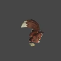 Tribal Style Battle Axe For Muscular 3D Character With Brown White Fur And Horns