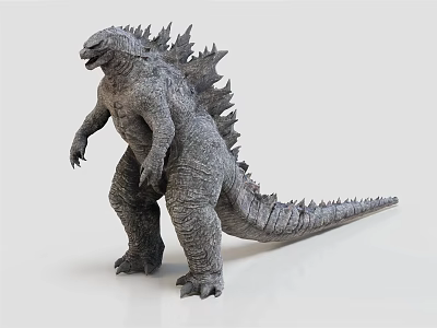 Legendary Giant Reptilian Beast Godzilla Inspired Monster With Spiked Dorsal Fins And Rough Scaly Skin 3d model