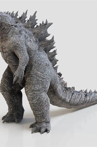 Legendary Giant Reptilian Beast Godzilla Inspired Monster With Spiked Dorsal Fins And Rough Scaly Skin 3d model