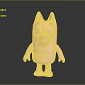 Pink Cartoon Character Sculpture With Ears Limbs And Smooth Surface Design