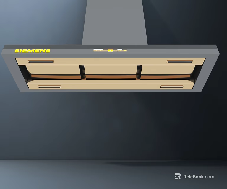 Modern Siemens Kitchen Appliance Efficient Range Hood in Home Kitchen 3d model 