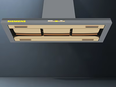 Modern Siemens Kitchen Appliance Efficient Range Hood in Home Kitchen 3d model
