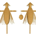 Traditional Straw Agricultural Scarecrow Equipment for Farm Bird Deterrent Use in Fields