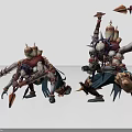 Game And Movie Characters With Decorative Armor Weapons And Dynamic Poses