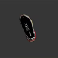 Trendy Black Sneakers With White Red Beige Chunky Sole And Modern Sporty Design