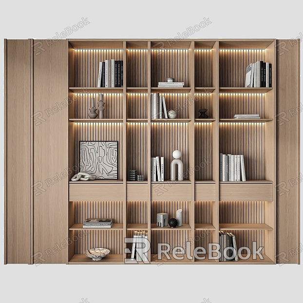 Modern Bookcase Decorative Cabinet Wardrobe Grocery Cabinet Storage Cabinet Display Cabinet model