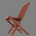 Wooden Folding Leisure Chair With Slatted Back And Solid Wood Construction For Comfortable Seating