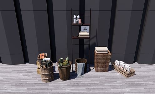 Nordic Storage Basket Storage Rack 3d model