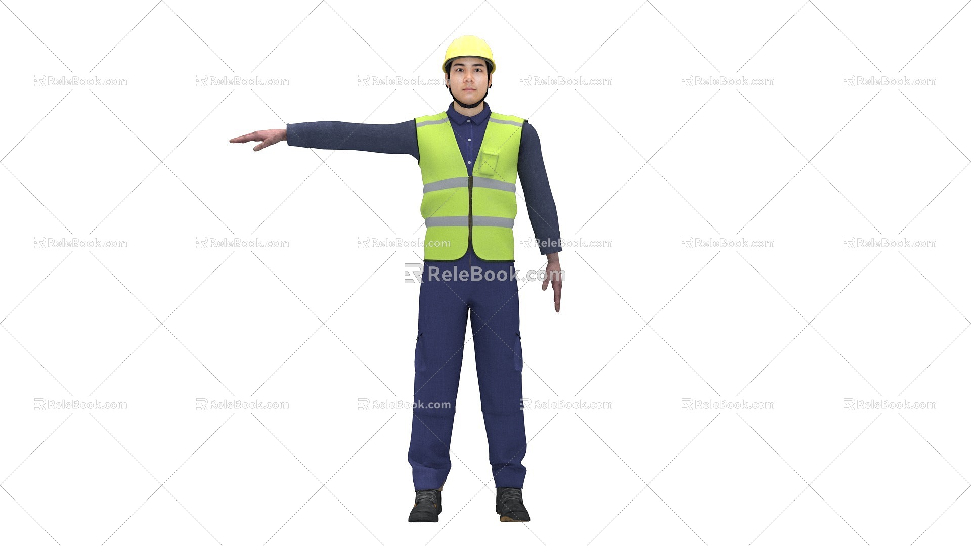 WORKERS WITH BONES BOND CONSTRUCTION WORKERS CHARACTER MEN 3d model