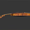 Classic Brown Wooden Violin With Shiny Body And Detailed Scroll Design