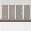 Modern Hinged Interior Doors Featuring Various Wood Textures And Metal Handles For Home