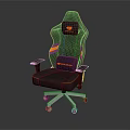 Gray And Orange Razerback Gaming Chair With High Back Ergonomic Design Armrests And Swivel Wheels