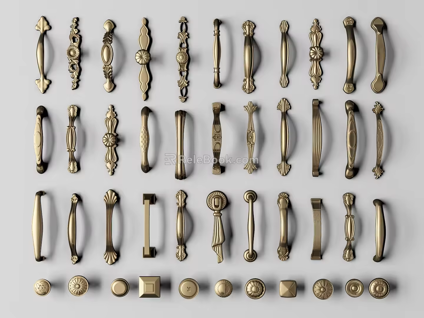 Jane O Handle Metal Handle Door Handle 3d model
