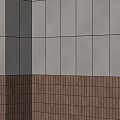 Gray And Brown Ceramic Tile Components In Corner Wall Splicing Design 3d model