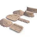 Handcrafted Clay Artifacts With Textured Surfaces And Various Shapes