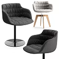 Modern Accent Chairs In Various Colors With Wooden Metal Bases For Interior Design