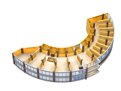 Modern Merit Hall Dragon Mother Temple Merit Hall 3d model